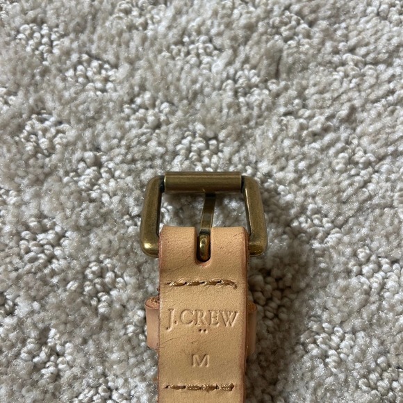 J. Crew Tan Perforated Genuine Leather Belt Medium - Picture 5 of 6